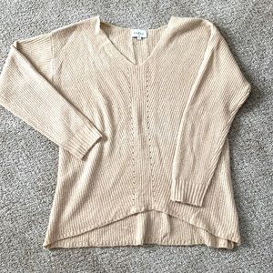Like New Beige high low sweater.